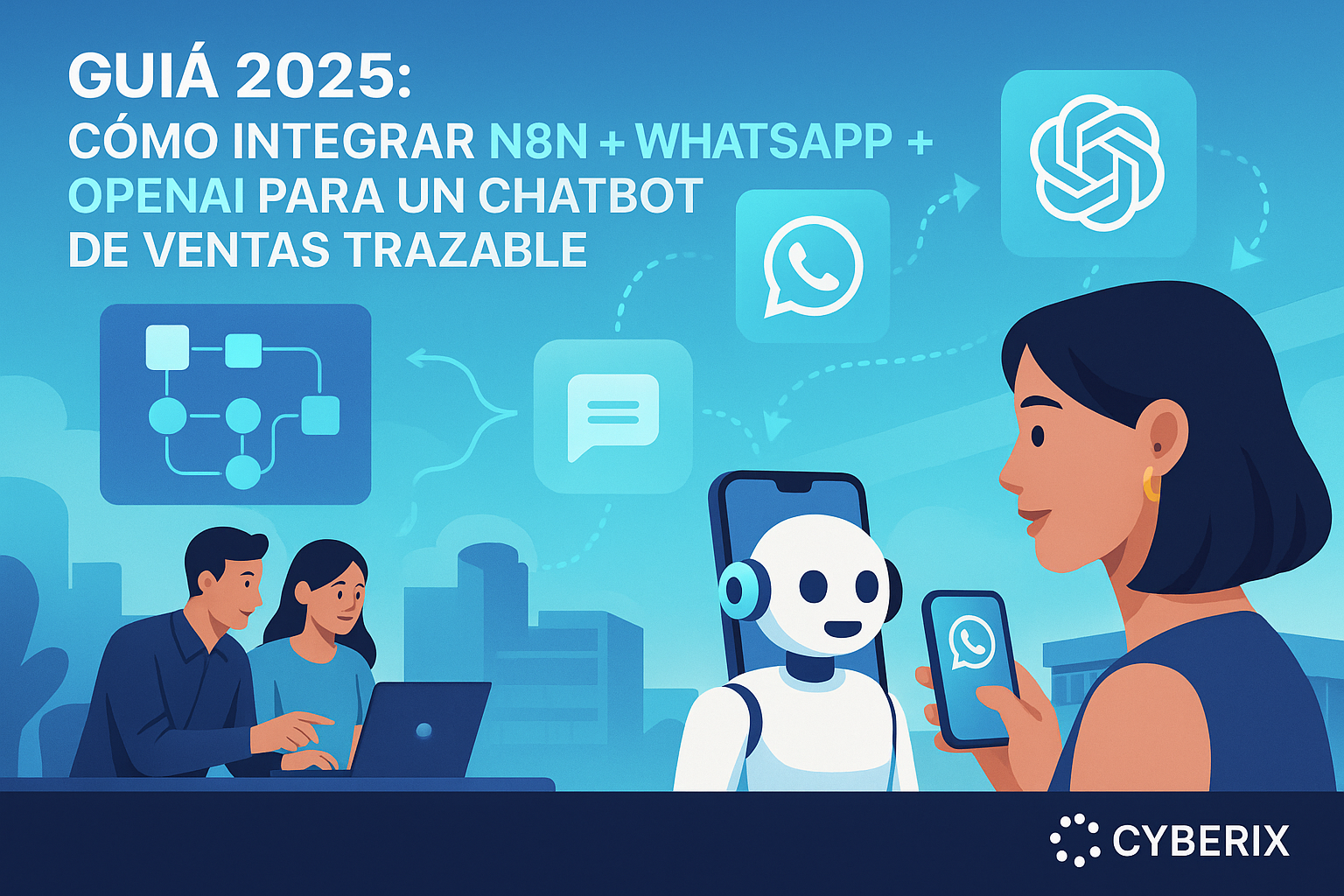 Guía 2025: Cómo integrar n8n + WhatsApp + OpenAI para un chatbot de ventas trazable